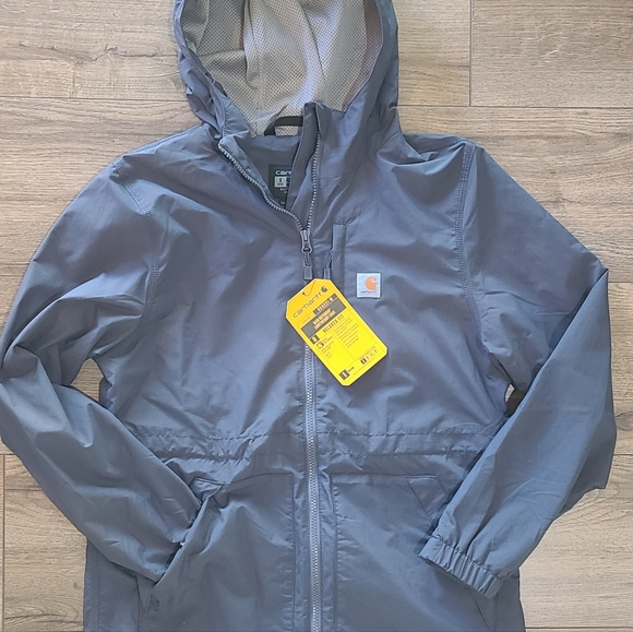NWT'S- CARHARTT -Womens Rain Defender Hooded Lightweight Coat- Relaxed Fit- Sz S - Picture 2 of 6
